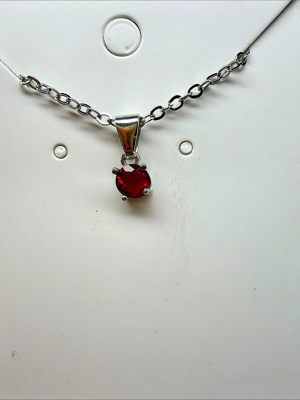 Red Gemstone Pendant Necklace